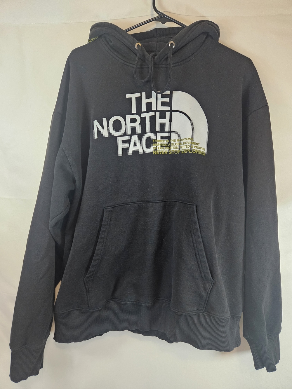 The North Face Men’s Black Crewneck Hoodie with White Logo